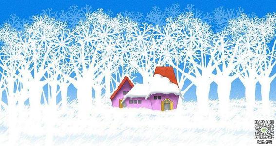 描述冬天景色的构图