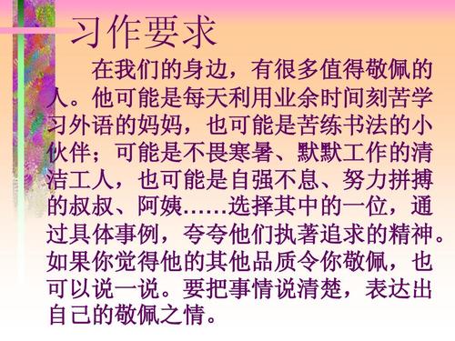 一个我敬佩的人300个字