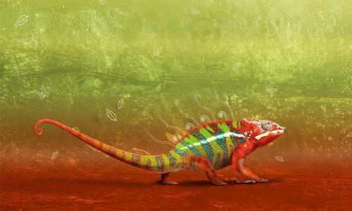 变色龙继续写100个字