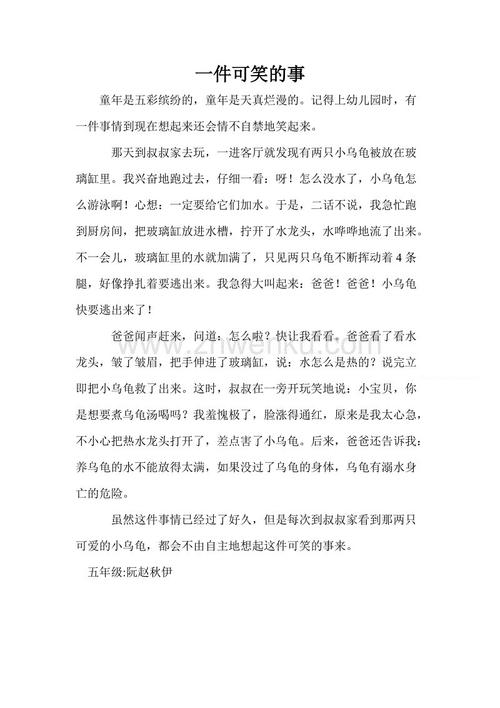 可笑的东西200字