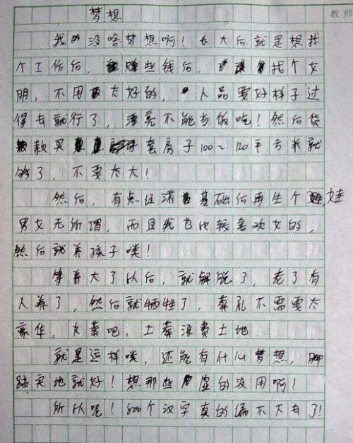 我理想的小学六年级作文
