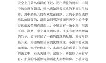 乡村风景作文400字