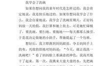 我学会了洗碗600字