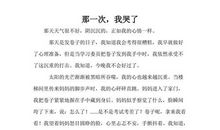 那一次我很快乐作文500字