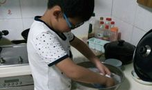 我学会了洗碗