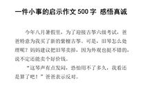 一件小事的启示450字作文