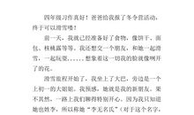 描写滑雪的作文