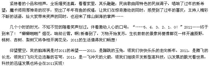 除夕作文