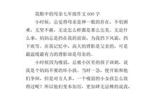 六年级作文我的妈妈