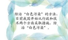 拒绝白色污染作文