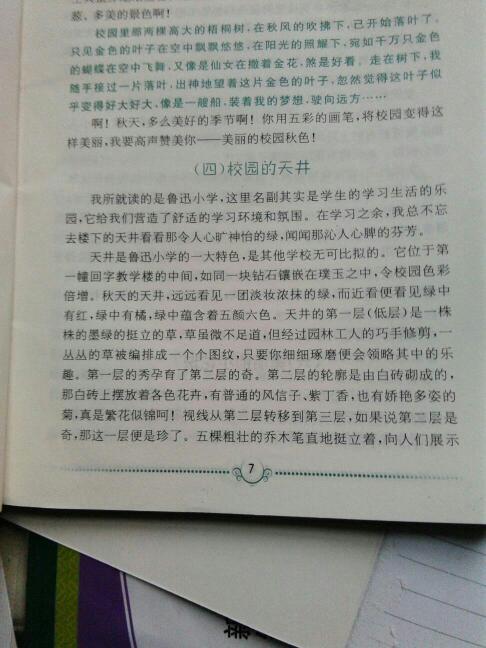 四年级作文园的一角