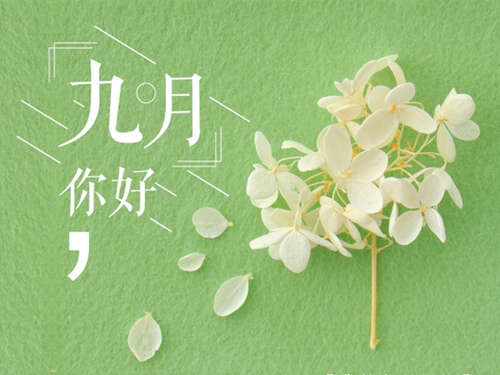 九月您好，谈论美丽的文字并将其发送给Moments 2