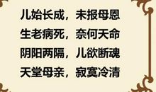 关于亲情感恩的诗句