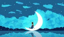 关于月亮的温柔仙句文案