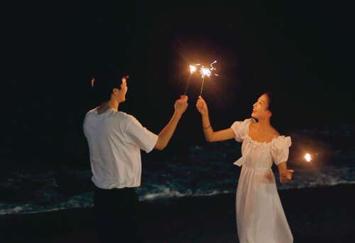 在新年前夜夫妇发送的句子在新年前夜发送给主题的高级爱语