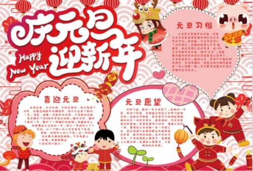 元旦手写报纸的内容和信息