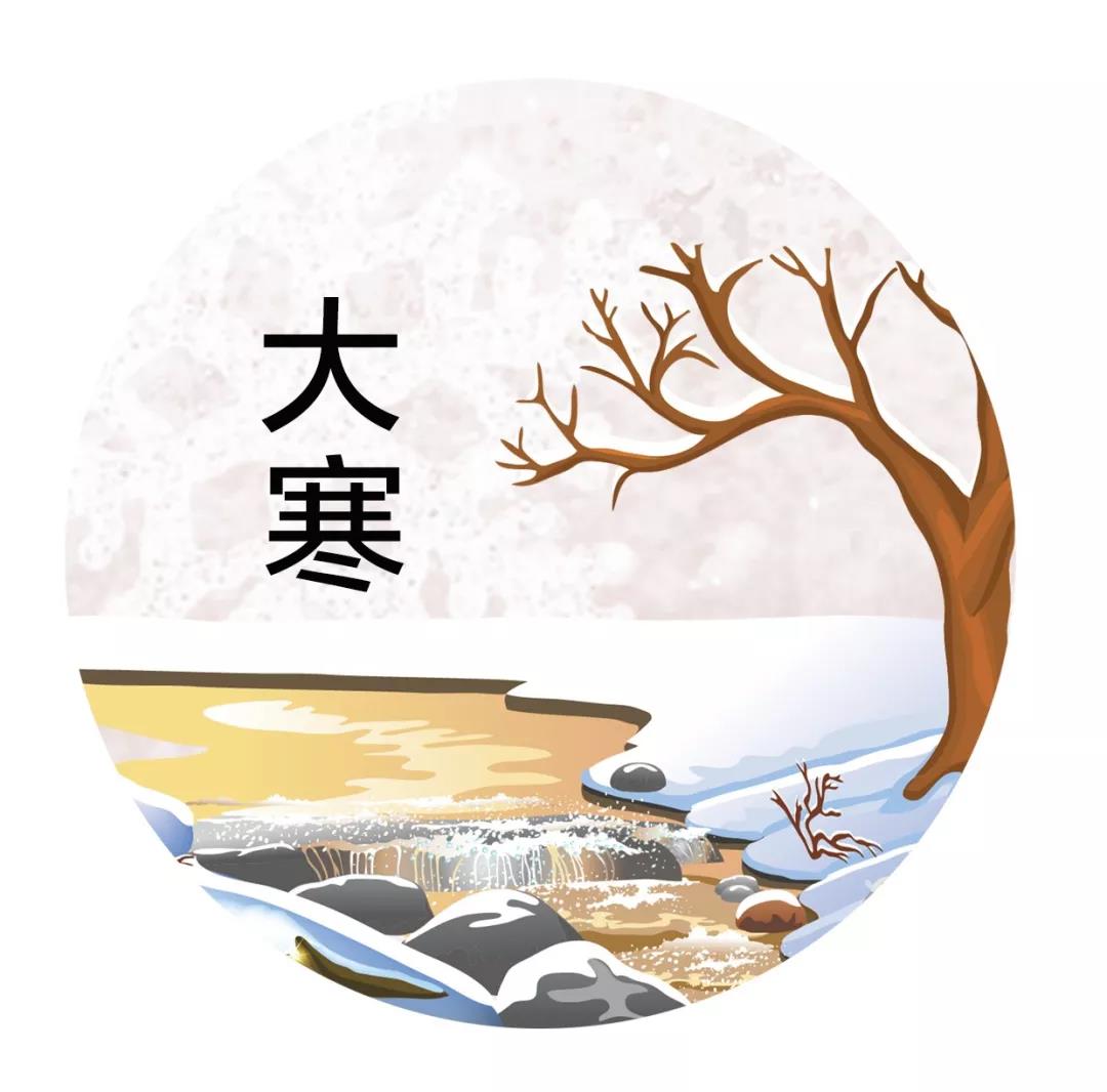 大寒冷的假期问候