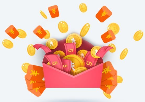 新年的日子红色信封问候