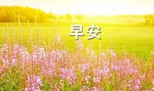 早安优美短句