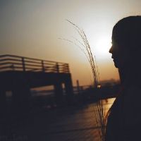 晚上思想的句子：当你离开时，我知道有一种思考的感觉。